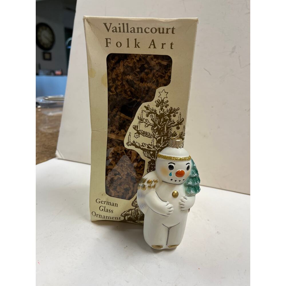 Vaillancourt folk art German glass ornament OR9540 snow angel made in Germany